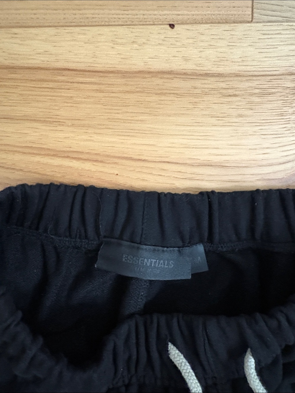 Essentials Black Shorts with White Stripe Accents - Picture 2 of 3